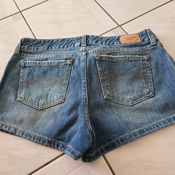 Vintage Abercrombie & Fitch Jean Shorts Medium Blue Y2K 8 - Picture 3 of 3